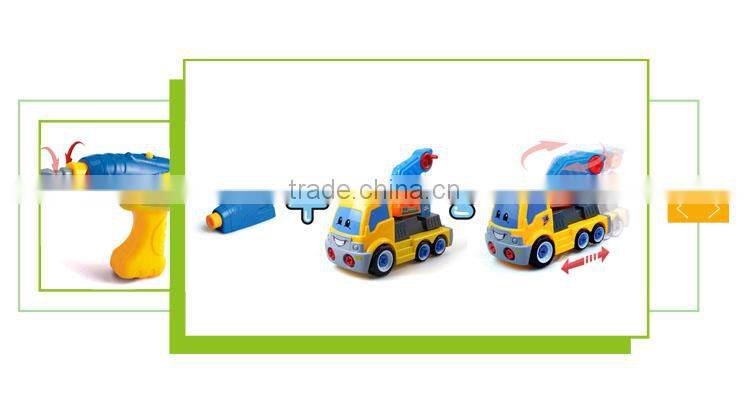 Children educational assemble cheap plastic toy trucks