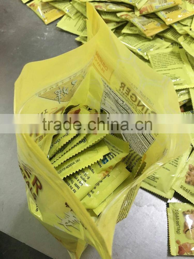 Best selling color boxes packing instant ginger tea granules at wholesale price