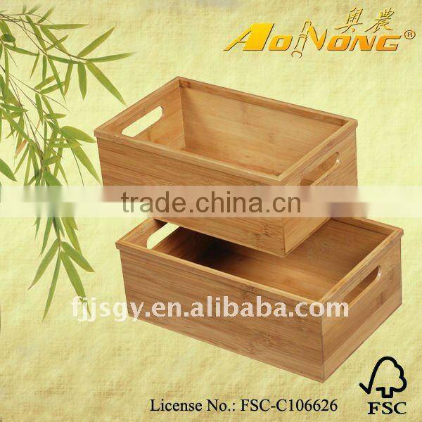 4pcs bamboo storage box