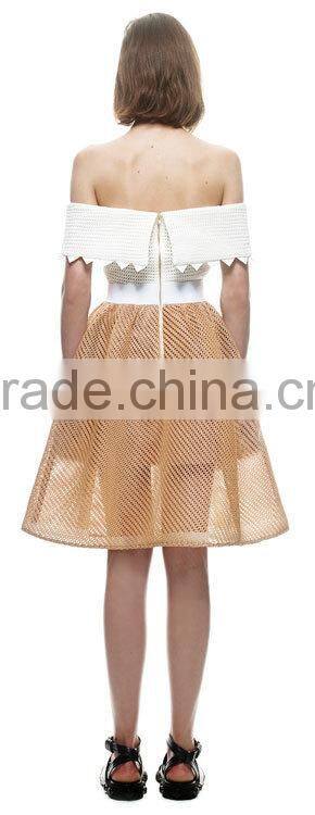 Slap-up Boat Neck Off the Shoulder Strapless Knee Length Prom Dresses