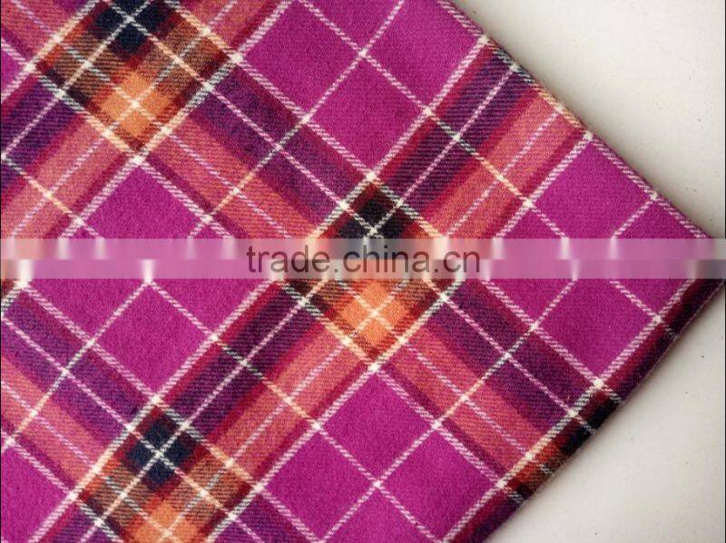 100% cotton yarn dyed plaid flannel fabric for men's shirt in winter