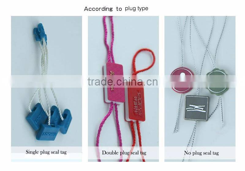 Transparent Garment String Seal Tag For Garment Hangtag