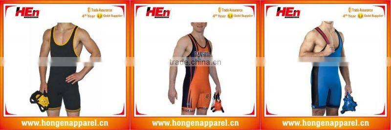 Hongen apparel Top selling products in alibaba mens dry fit wrestling singlet printing customised