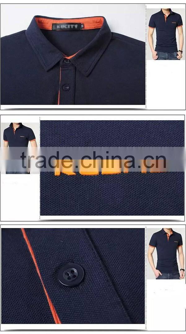 High quality short sleeve 100% cotton rib cuff custom polo shirt design wholesale