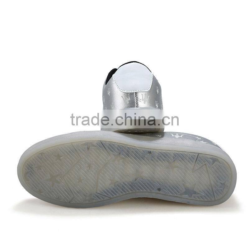 high quality fashion fluorescence casual shoes sample for men, adults fluorescence skateboard shoes casual for male from china