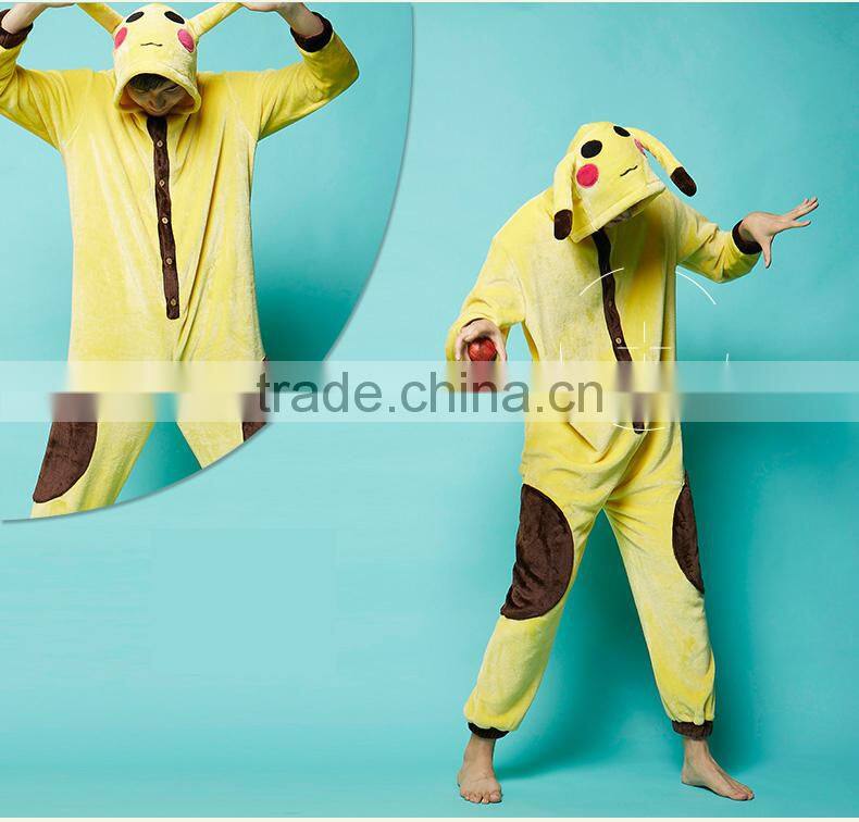 2016 best sell high quality animal printing winter adult jumpsuit pajama