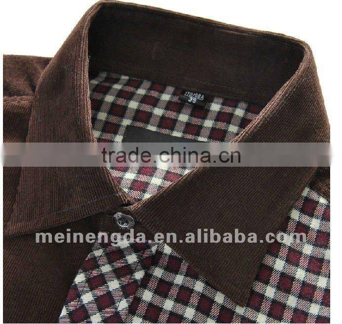 plaid two color stylish men shirt