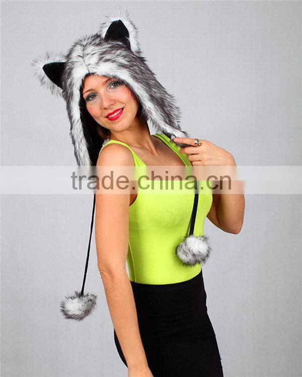 Durable best selling carniva animal printed wool felt hood hats