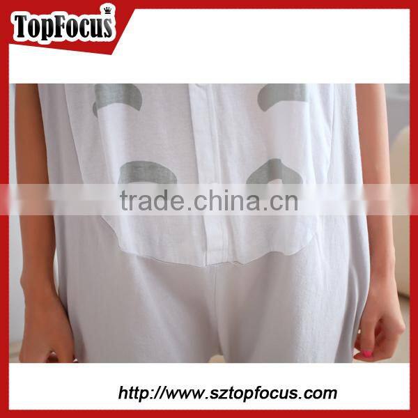 cheap wholesale short cartoon summer adult footless pajamas onesie