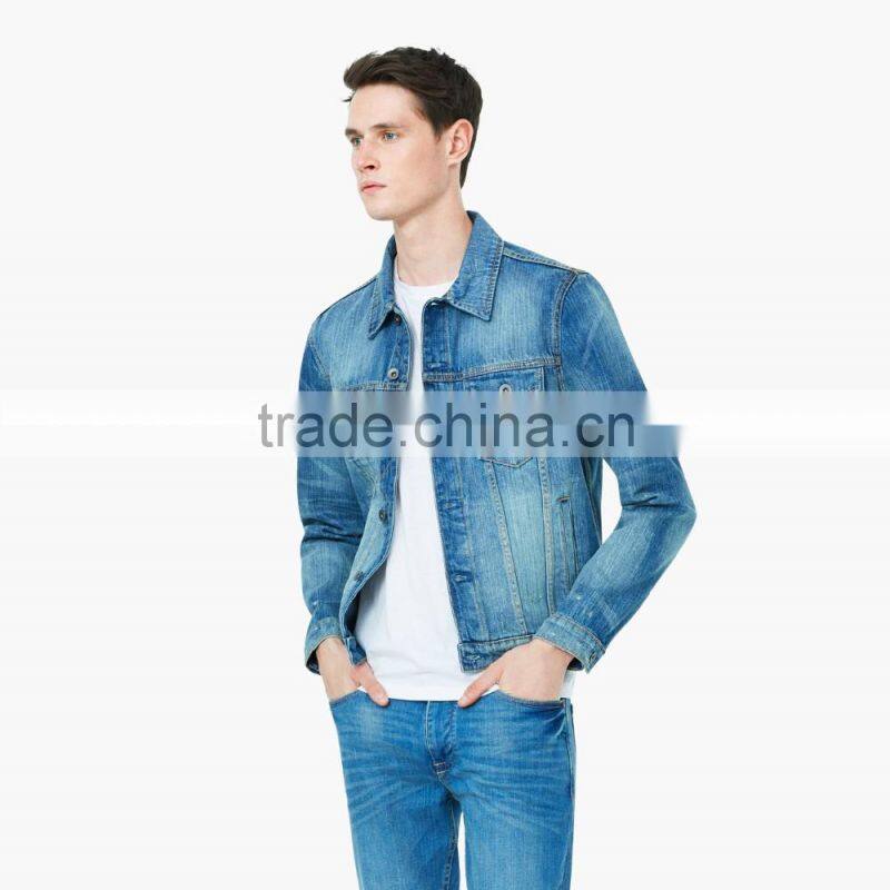 blue fashion custom logo fancy jacket for men in new model