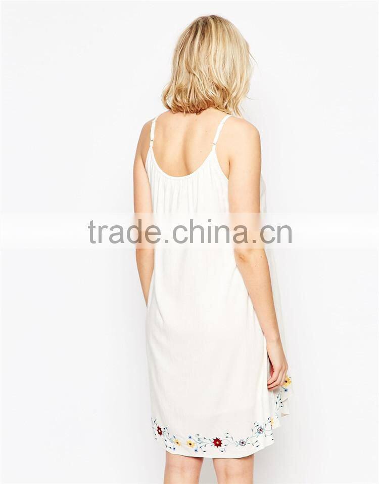 Cami Top Embroidery Midi Maternity Dress