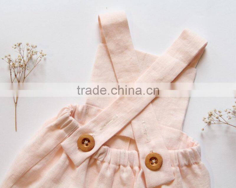 Wholesale Toddler Plain Color Bodysuit Baby Girls Sleeveless Romper Baby Boutique Clothes