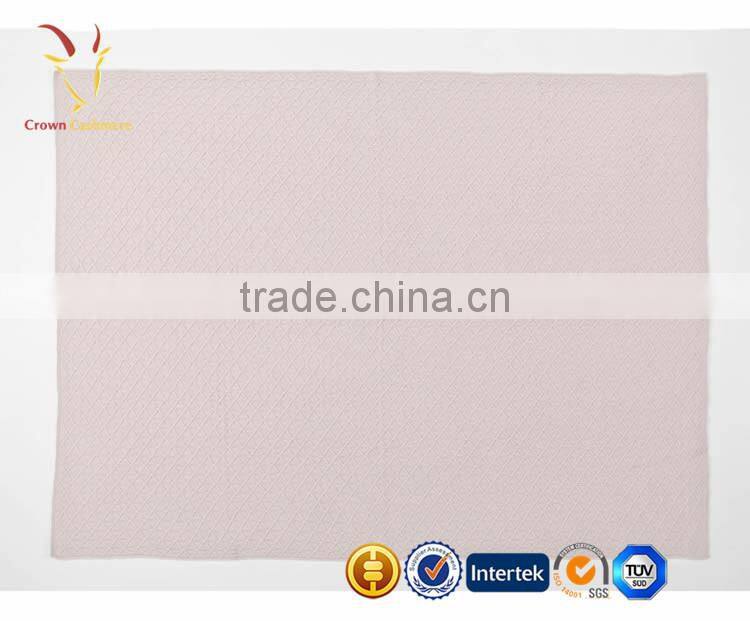 Baby Solid Cable Cashmere Blanket/Throw