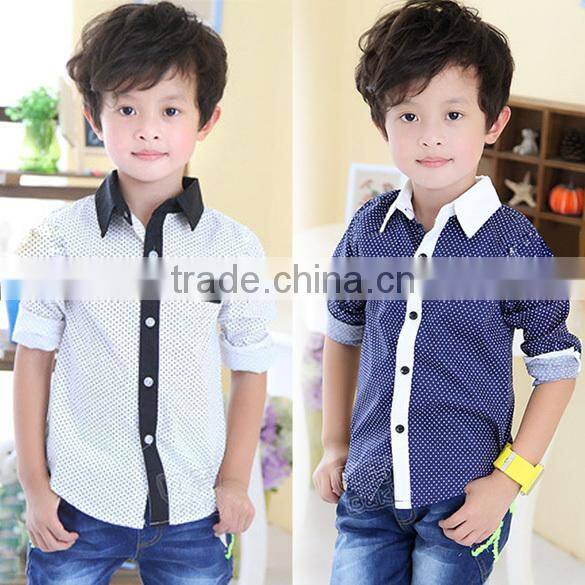 New style fashion baby boy shirt Polka Dot boy's shirt t-shirt