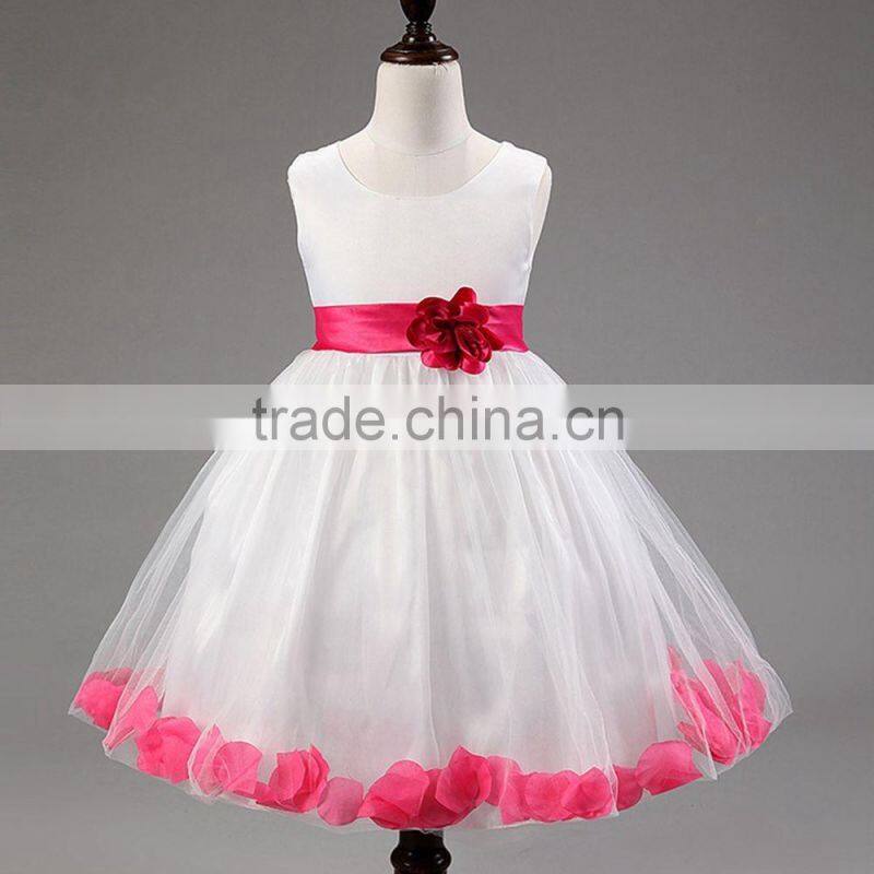 Girls short sleeved wedding dress big bow dress lace wedding dress bridal