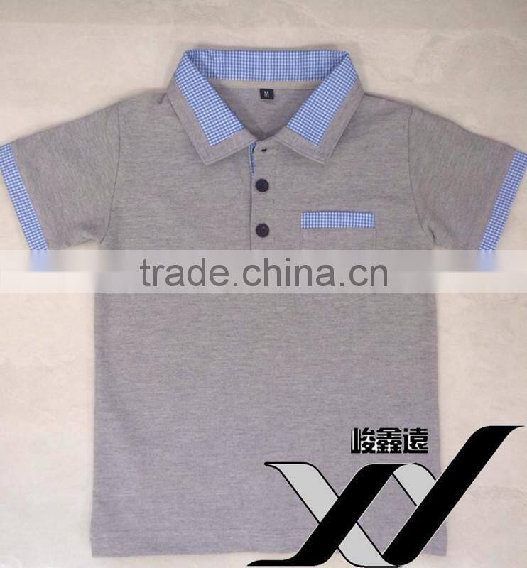 Lovely short sleeve pique kids' polo shirts cotton/ spandex high quality children' clothing boy t-shirt
