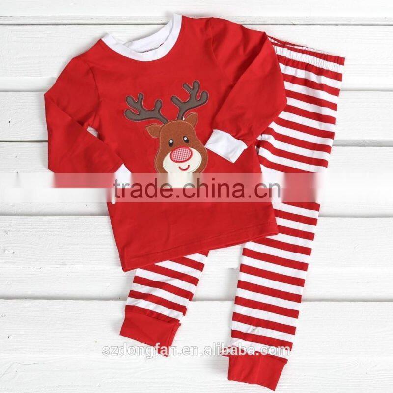 Wholesale Christmas Pajamas Clothing Children Reindeer Nightgown Boys And Girls Cute Sleepwear