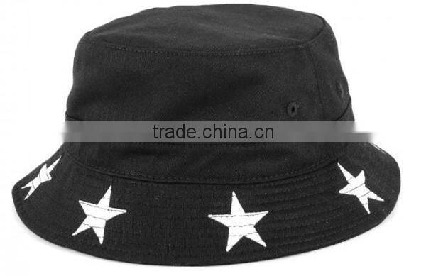 Stylish lolo cotton team wholesale bucket hats black
