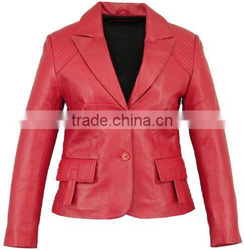 2014 New Lamb Skin Women Leather Jacket