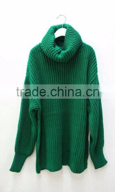 Runwaylover New Fashion 2017 Ladies Turtleneck Loose Knitted Sweaters