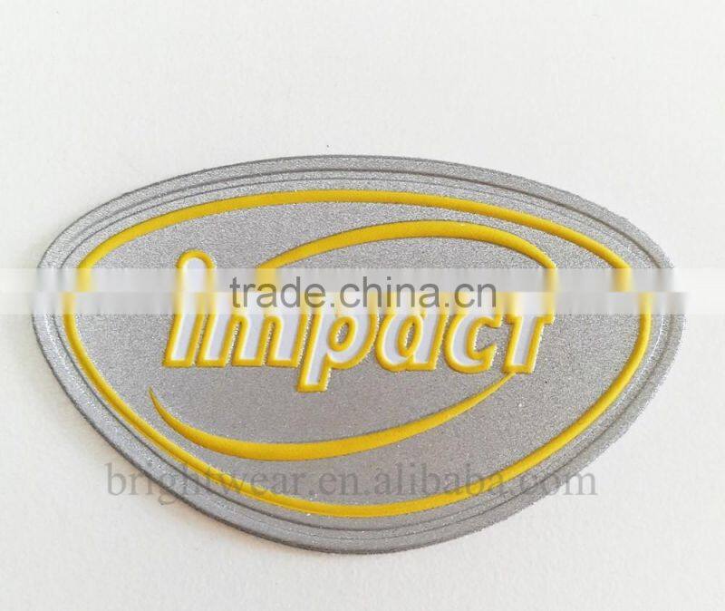 Reflective logo with brand be sewn on bags or garments