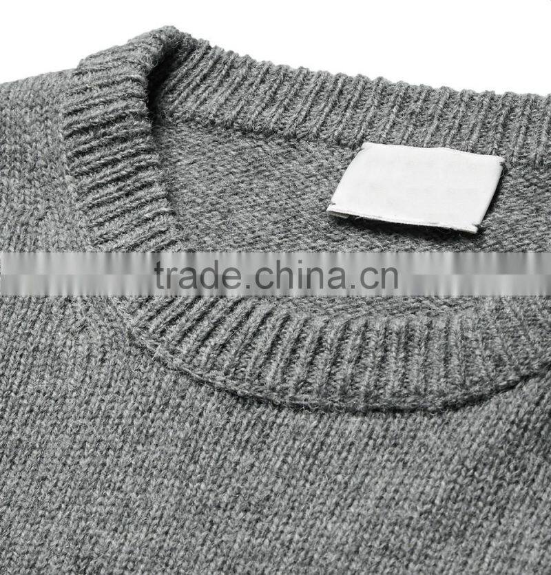 2017 Winter Newly Designed Cashmere Made Men's Shrug Sweater with Crew Neck