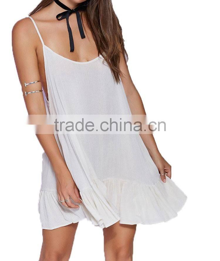 Fashion young women loose camisole casual style dress for wholesale 2017