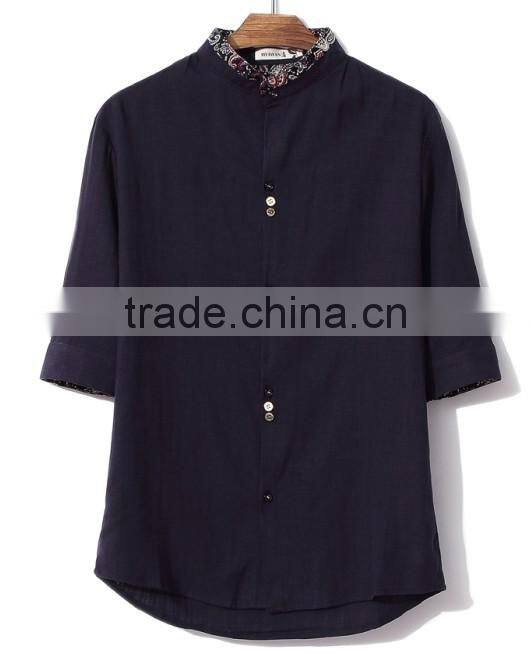 NEW DESIGN Chinese collar linen hemp shirt