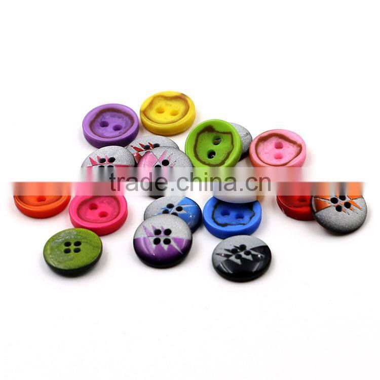 Factory Direct Sales 8Colors 12.5mm Resin Button Candy Colors Fine Side Kids Button Children DIY Buttons