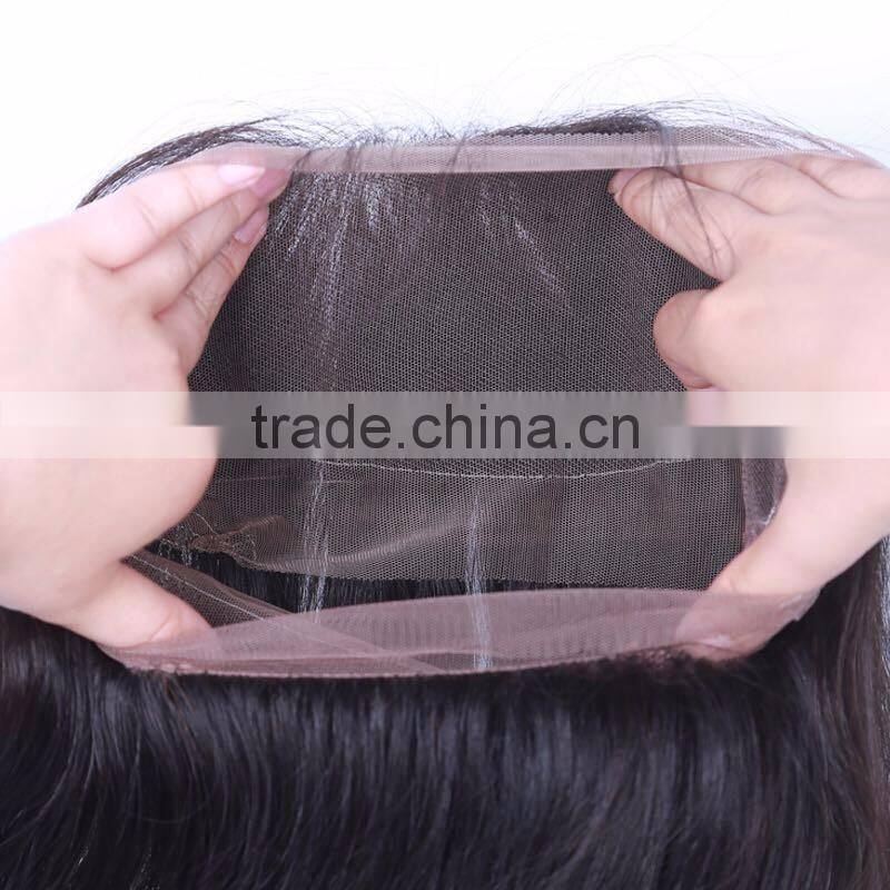 alibaba express wholesale Brazilian human 360 lace frontal ,360 lace band