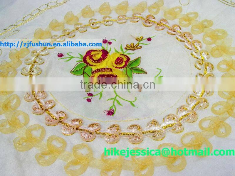 FS-607 4 in one Chennille and single sequin and cording and flat Mixed computerized Embroidery Machine