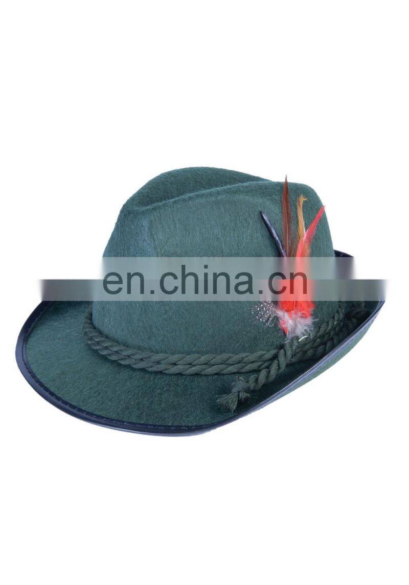 Grey Oktoberfest Beer Man Bavarian Hat German Mens Fancy Dress Accessory OH2151