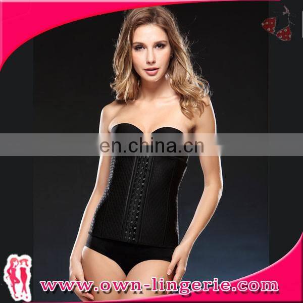 Best selling Plus Size waist trainer belt Latex steel boned corset