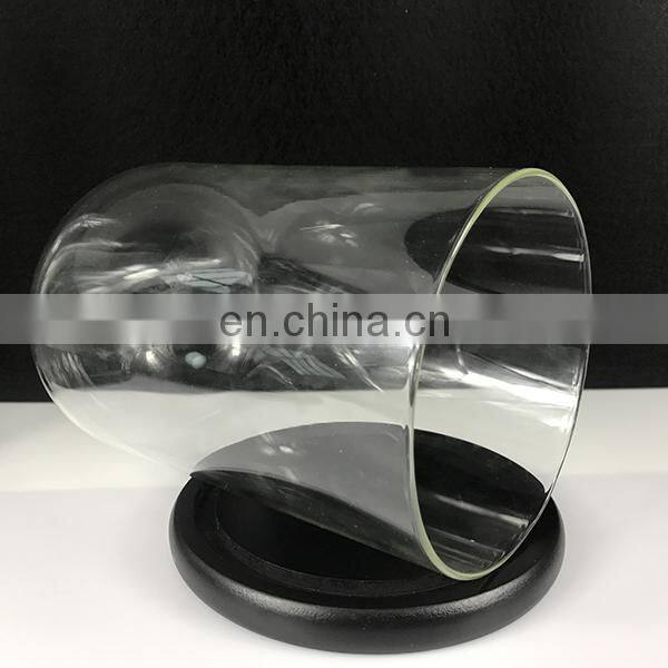 Top Quality Borosilicate Material Glass Shield with Base, Glass Dome Jar