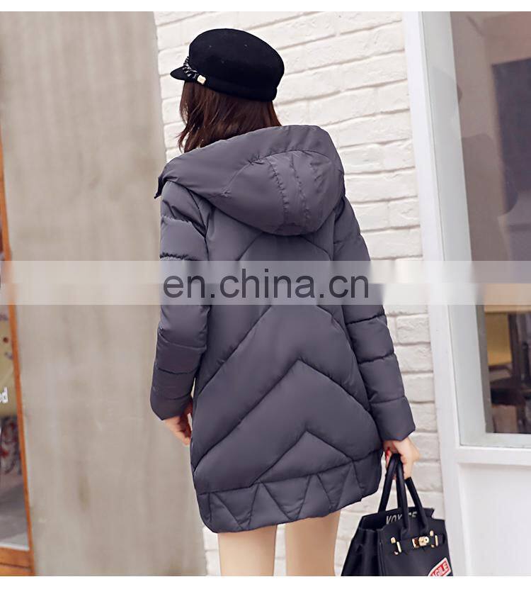 Europe 2017 winter new Slim down cotton women Korean version of the long hooded thickening of cotton