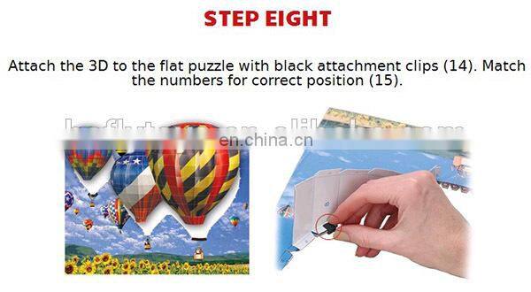 Wholesale kids Hot-air balloon paper 3D jigsaw puzzle
