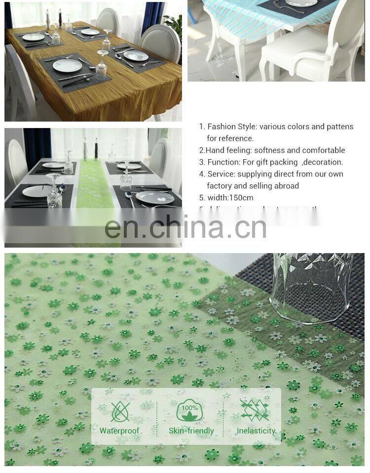 2015 Party Decorations Dinning Velvet Crochet Table Runner