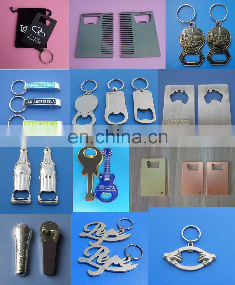 custom logo metal bottle opener in credit card shape