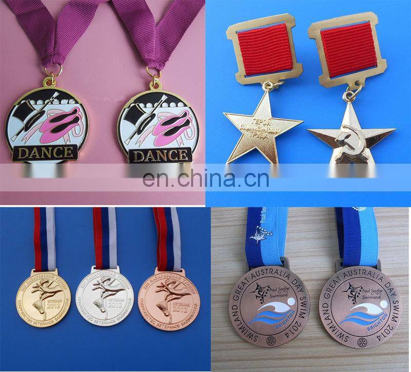 customized gold / silver / bronze plated metal award medal for wheelchair fencing world cup