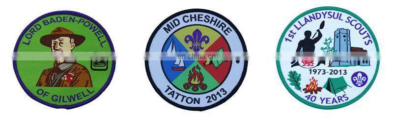 sport club woven badges with high quality and cheao price