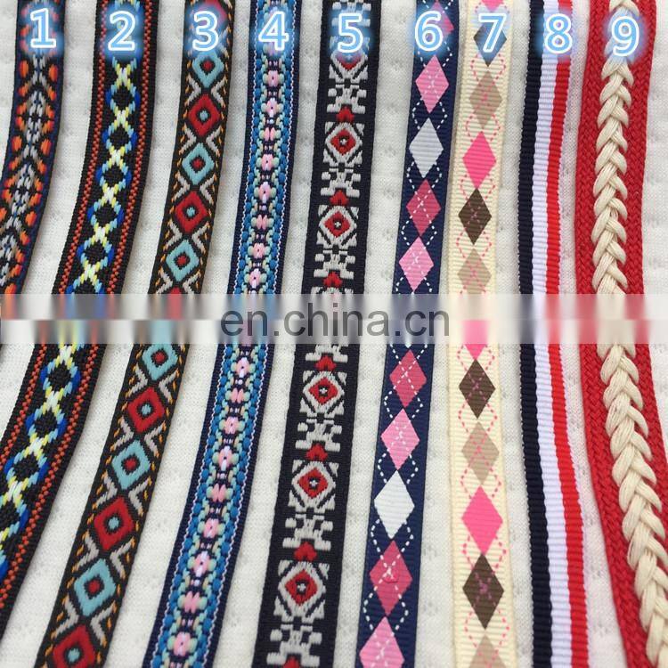 Wholesale Price Squares Pattern Retro Ribbon National Style Embroidery Tape