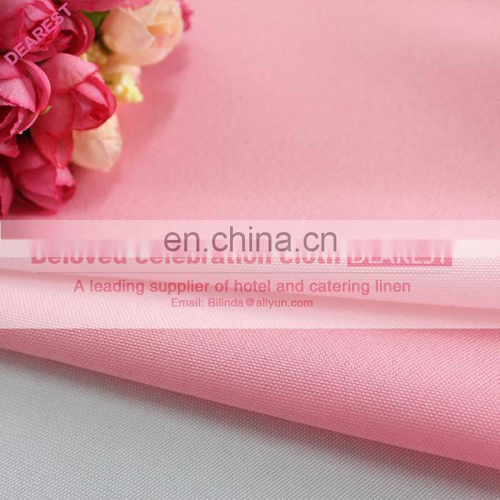 Cheap price pink wedding table cloths Wholesale polyester plain round table cloth