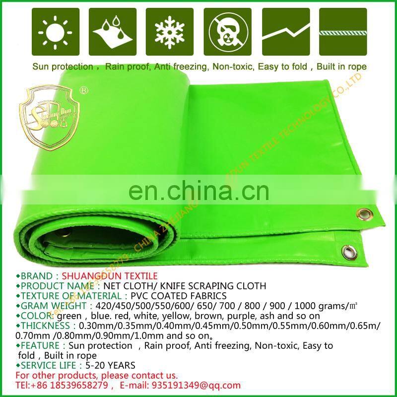 Coating cloth PVC mesh cloth green canvas tarpaulin red cover cloth China windsurfing factory