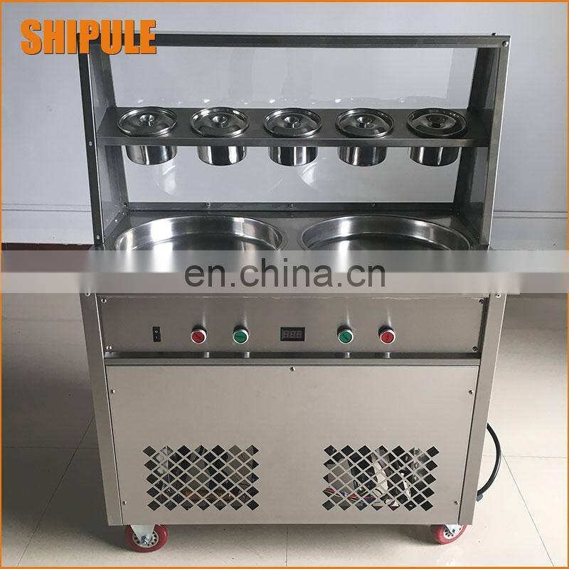 Single Pan Rolled Fried Ice Cream Machine Price / Single Round Pan Ice Frying Machine