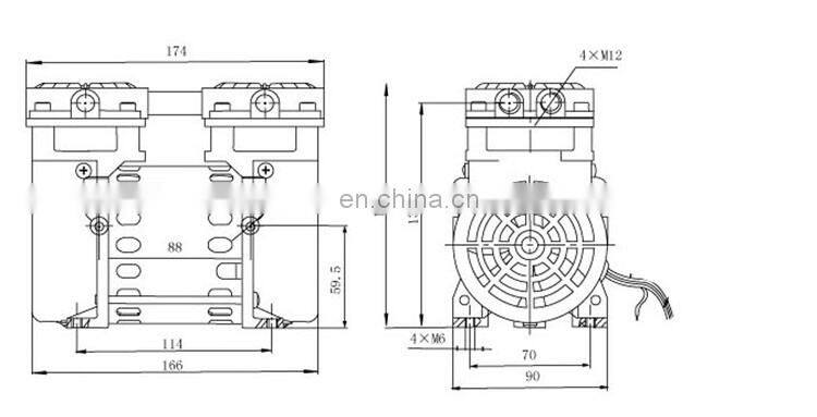 Reliable noiseless 130W oxygen concentrator compressor from china