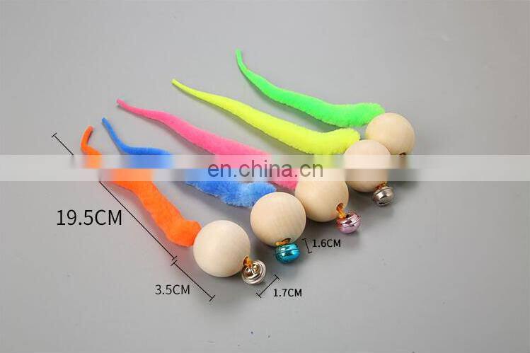 Wholesale Customized New Design Wooden Cat Toys with Bell Interactive Cat Scratching Toys