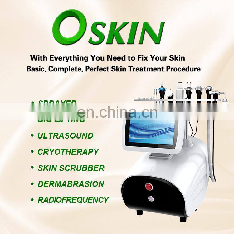 OSKIN women use portable BIO lifting skin massage RF cryo therapy facial beauty device