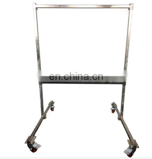 BHO Extraction rack with pipe clamps made from DN40/50 SS304 square tube to hold spool column and solvent tank