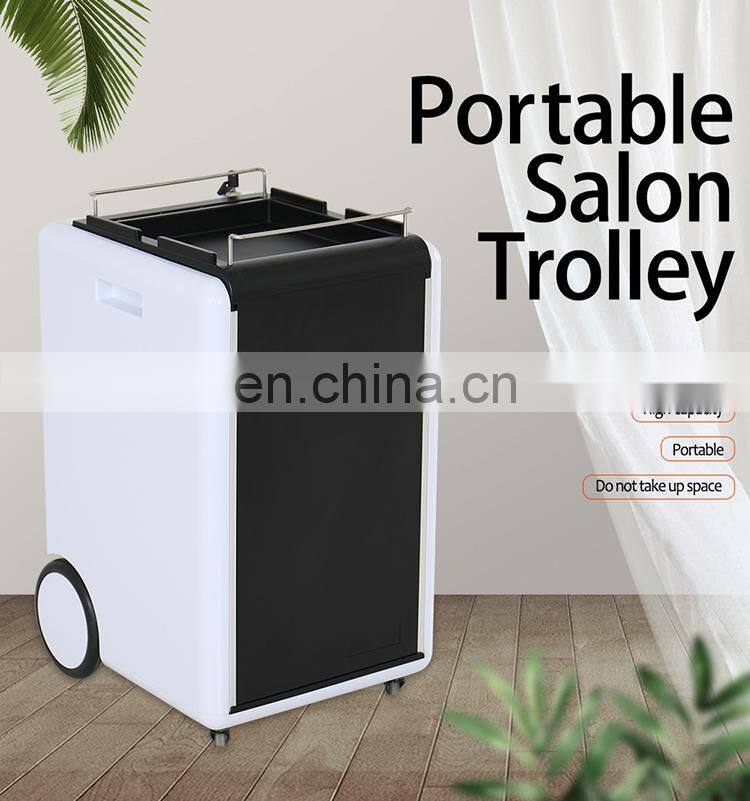 Cosmetic rolling makeup train case beauty hair salon equipment trolley travel case professional