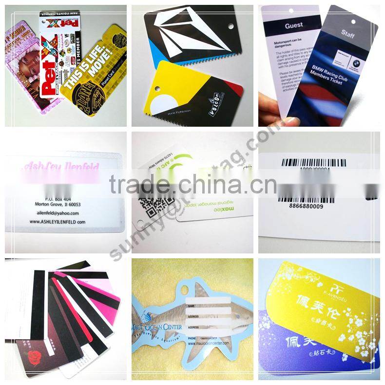 Iregular model stock plastic / paper printing card